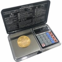 Atom Pocket Weight Scale with Calculator Function, Black & Silver - 2000 x 0.01 g