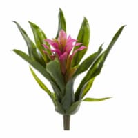 10 in. Bromeliad Artificial Flower, Purple - Set of 6