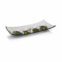 Smoked Glass Rectangular Platter, Set of 3