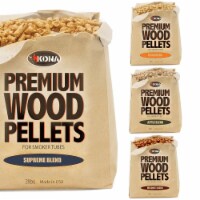 Kona Premium BBQ Smoking Pellets - Variety Pack - Apple+Pecan+Supreme+Mesquite