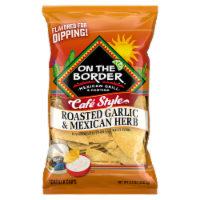 On The Border® Roasted Garlic & Mexican Herb Cafe Style® Tortilla Chips Perspective: Main