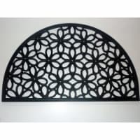 Geo Crafts G162 DAISY RBR-HR 18 x 30 in. Half Round Rubber Daisy Scroll Doormat