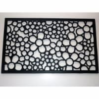 Geo Crafts G163 DAISY RBR-RECT 18 x 30 in. Rubber Rectangle Daisy Scroll Design Doormat