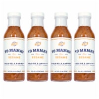 Yo Mama's Foods Gourmet Natural Sesame Dressing and Marinade (4) Large 13 oz Bottles