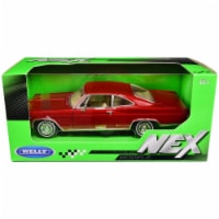Welly 22417W-MRD 1965 Chevrolet Impala SS 396 Red Metallic NEX Model 1-24 Scale Diecast Model