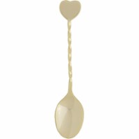 HIC Harold Import GDH-12 Demi Heart Spoon Gold Plate - 12 Piece