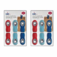 HIC Kitchen Multi-Purpose Magnetic Clips, Set of 6 Clips
