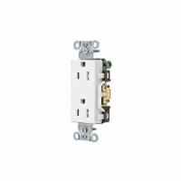 Sim Supply Receptacle,White,15A,Tamper Resist,Nylon DRS15WTR