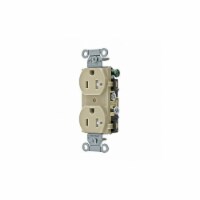 Sim Supply Receptacle,Ivory,3 Wires,Tamper Resist  CBRS20ITR