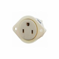 Sim Supply Flanged Receptacle,Single Outlet,3 Wires  5279