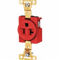 Sim Supply Receptacle,Red,20A,125VAC,Single Outlet 5361RED