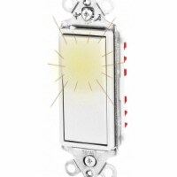 Sim Supply Illuminated Wall Switch,White,3-Way Type  9903GLW