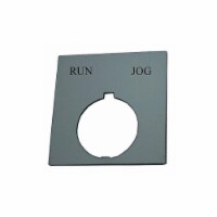 Eaton Legend Plate,Square,Run Jog,Black  HT8SP44