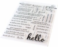 Pinkfresh Studio Clear Stamp Set 6 X8 -Hello - Simply Sentiments