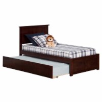 AFI Madison Twin Solid Wood Bed with Twin Trundle in Walnut