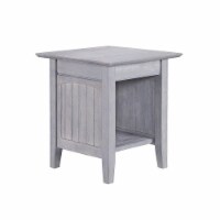 AFI Nantucket Solid Wood End Table with Shelf in Driftwood Gray