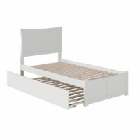 AFI Metro Twin XL Platform Panel Bed with Trundle in White