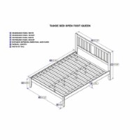 AFI Tahoe Queen Spindle Bed with USB Turbo Charger in Gray