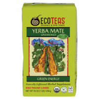 Organic Yerba Mate 100% Unsmoked Pure Leaf Loose Tea 1 lb - ECOTEAS (10 Pack)