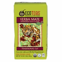 Organic Yerba Mate 100% Unsmoked Pure Leaf/Stem 1 lb - ECOTEAS (1-pack)