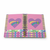Lined Notebook Spiral Pink Heart Dream  College Ruled Notebook for Journaling