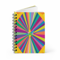 Lined Notebook Spiral Bright Colors Star  College Ruled Notebook for Journaling