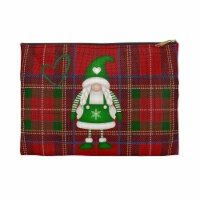 Christmas Makeup Bag Pouch Christmas Gnomes Cosmetic Bag Accessories (Plaid Gnome)