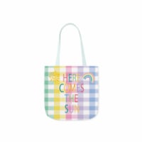 Pastel Colors Plaid Tote Bag for Summer Bag Beach Daily Life Bag, Lightweight Shoulder Bag