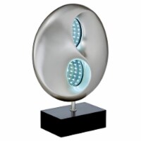 Lexicon Modern Poly Resin Table Lamp with LED in Black and Silver