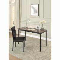 Lexicon Tempe 48  Transitional Metal Writing Desk with chair in Black/Dark Brown