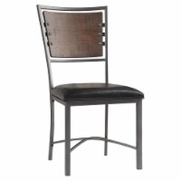 Lexicon Fideo Metal Dining Room Side Chairs in Burnished/Black (Set of 2)