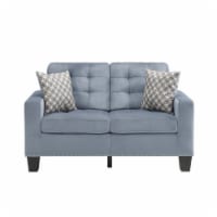 Lexicon Lantana Tufted Microfiber Loveseat in Gray