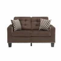 Lexicon Lantana Tufted Microfiber Loveseat in Chocolate