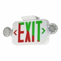 Compass LED Lighted Exit Sign,Wht,Plastic,7-1/5   CCRGRC