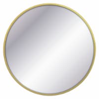 Elsa L Round Metal Mirror - Brass