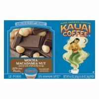 Kauai Coffee Mocha Macadamia Nut Single-Serve Pods, 12 Count