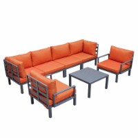Hamilton 7-Piece Aluminum Patio Conversation Set With Coffee Table And Cushions