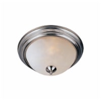 Maxim 5849FTSN 6 x 11.5 in. Essentials 2-Light Flush Mount, Satin Nickel