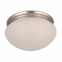 Maxim 5885FTSN 5 x 9 in. Essentials 2-Light Flush Mount, Satin Nickel