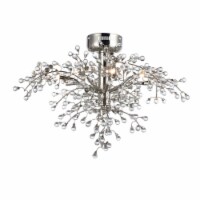 Maxim 38502CLPN Cluster 8-Light Semi -Flush Ceiling Light, Polished Nickel