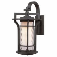 Maxim 65784WGBO 14.25 in. Oakville LED 1-Light Outdoor Wall Lantern, Black Oxide