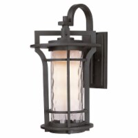 Maxim 65785WGBO 17.5 in. Oakville LED 1-Light Outdoor Wall Lantern, Black Oxide