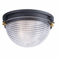 Maxim 10180OIAB 12 in. Portside 1 Light Oil Rubbed Bronze & Antique Brass Outdoor Flush Mount