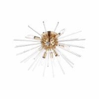 Maxim Lighting 28660CLSBR Polaris 8-Light Flush Mount, Satin Brass