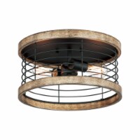 Maxim 12510DWBK Homestead Semi-Flush Mount, Driftwood & Black