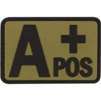 Voodoo Tactical VDT07-0991007000 Blood Type A Plus Patch - Coyote