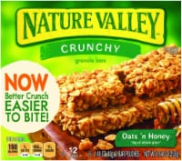 Nature Valley Crunchy Granola Bar Oats 'n Honey -8.94 oz box (Pack of 16)