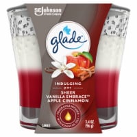 Glade 2in1 Jar Candle Air Freshener, Sheer Vanilla Embrace (Pack of 16)