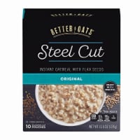 Steel Cut Instant Oatmeal With Flax Seeds (Pack of 6)