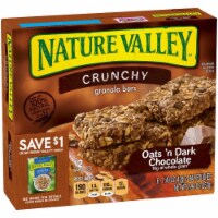 Nature Valley Oats 'n Dark Chocolate Crunchy Granola Bars (Pack of 36)